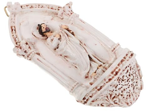 Cabilock Weihwasserbecken Aus Harz Wandhalterung Für Weihwasser Dekorative Statue Für Außenbereich Gartendekor Segensstatue Für Draußen Wanddekor Für Kirche Und Haus