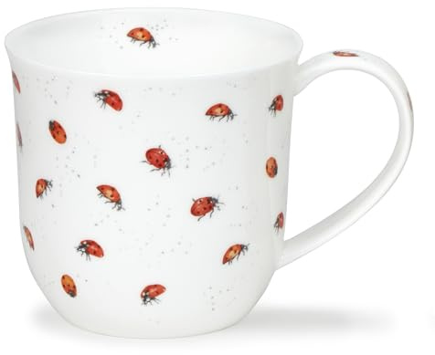 Dunoon Cumbrae Marienkäfer-Becher aus feinem Knochenporzellan, 0,45 l