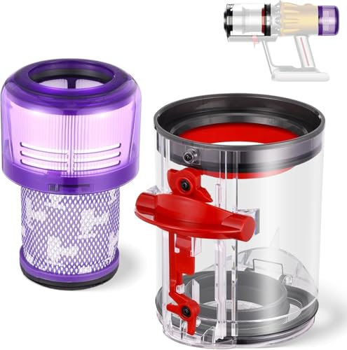 Depósito de polvo para Dyson V12 SV18 SV20 Detect Slim V10 Digital Slim Aspiradora Contenedor Piezas de Repuesto