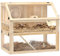 PawHut Hamsterkäfig aus Holz 3 Etagen Nagarium Nagerkäfig Kleintierkäfig mit klappbarem Deckel Laufrad und Zubehör, Kleintierstall Holzkäfig Käfig für Hamster Zwerghamster 80 x 50 x 76 cm Naturholz