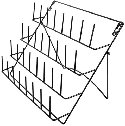 OSOLADY Wall Storage Rack for Lab Drying Rack Wire Frame Space Saving Detachable Pegs Glassware Drying Equipment for Kitchen and Cleaning Equipment