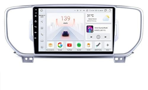 ZQWZY Android 14 Head Unit 2 DIN 9 Navegación GPS Cámara de Respaldo Estéreo de Coche Audio Pantalla Táctil FM/Am/RDS Radio Video Player WiFi Bluetooth para KIA Sportage 4 2016-2018