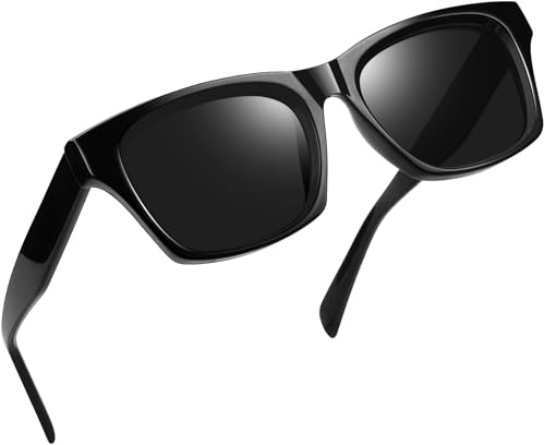 Joopin Polarisierte Sonnenbrille Damen Groß Rechteckig TR90 Trendy Brille | Acetat Bügel, Eckige Cat-Eye-Form, Dicker Rahmen, UV400, 80er, Party Brille, Fahren, Cosplay, Einkaufen, Reisen, Outdoor