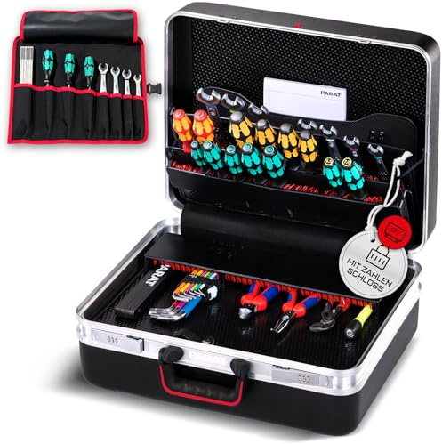 PARAT CLASSIC KingSize CP-7 Safe | Werkzeugkoffer leer gross | 60 Werkzeuge | Mit CP-7 Halterungen | Werkzeugkasten leer | Inkl. BASIC Roll-Up Case 8 | Werkzeugbox | Werkzeugkiste