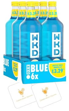 WKD Blue Bottles | Full Case 6x700mls | + 2 Celebration Spirits Beer Mats
