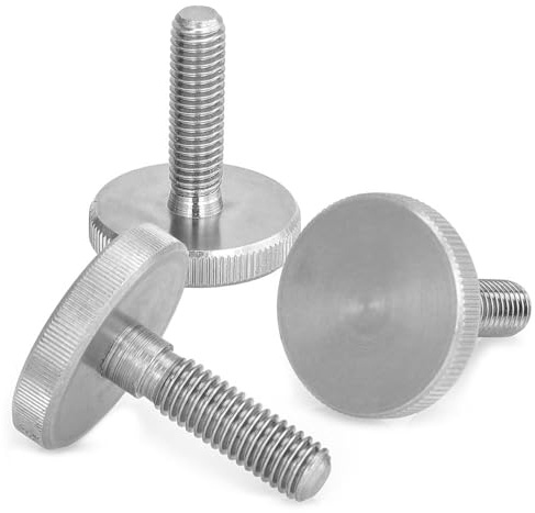 2 Stück Rändelschrauben M3x10 niedrige Form Schrauben mit Griff DIN 653 Edelstahl A1 WIBTEC®