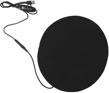 Toyvian Alfombrilla Térmica Eléctrica para Mascotas con Calefacción USB Manta Térmica Ajustable para Perros Gatos y Pequeños Animales Portátil y Segura para Interior y Exterior Negra