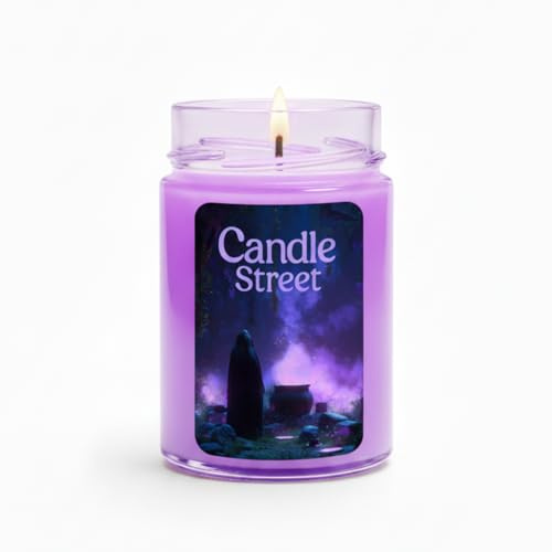 Candle Street | Duftkerze Antike Sortilegio | Weihrauch, Patschuli und Lavendel | Naturwachs, Kollektion Horror Stories | Mystischer und umhüllender Duft für Halloween