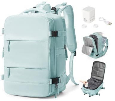 SZSYCN Sac à Dos Ryanair 40x30x20 Compression Sous Vide avec Pompe | Bagage à Main 40x30x20 Compression Bagage Cabine Ryanair Sous Vide Sac à Dos Loisir pour Ordinateur Portable de 16 Pouces