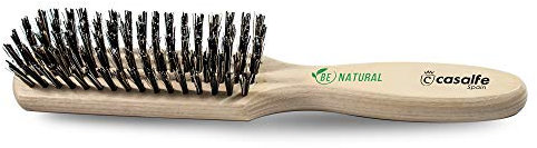 Holzbürste mit Wildschweinborste - rechteckig - ideal für dünnes, kurzes oder mittleres Haar, für Erwachsene, Unisex, Männer und Frauen