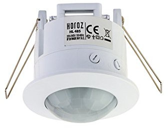 Mini Klein Unterputz Einbau Bewegungsmelder Bewegungssensor 360° Sensor Infrarot mit Dämmerungsregler für Innenbeich 360° -LED geeignet