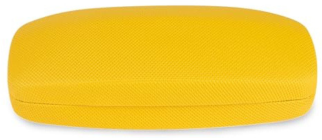 LAGO TERRA Tragbares Hartschalenetui für Brille und Sonnenbrille, leicht - Gelb