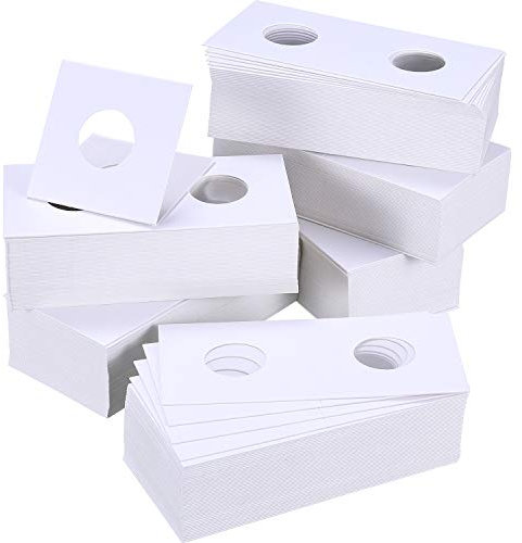 Hicarer 300 Stück Kartonmünzenhalter Flip Mega Sortiment, 5,1 x 5,1 cm für Münzsammlungen 20.5 mm for Penny/ Dime Size farblos