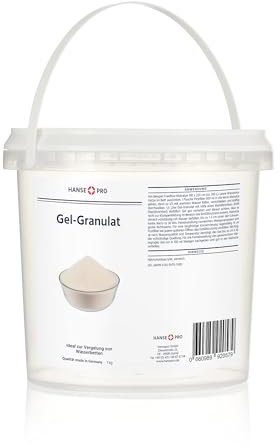Hansepro Gel-Granulat für Gelbetten & Wasserbetten, 1 kg I Vergelung von Wasserkernen I Gelierung I Beruhigt und verfestigt Wasserbetten-Matratzen