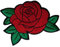 ELLU Rote Rosen-Blumen-Flecken-Eisen nähen auf gestickter Abzeichen-Kleidungs-Stickerei-Applikation