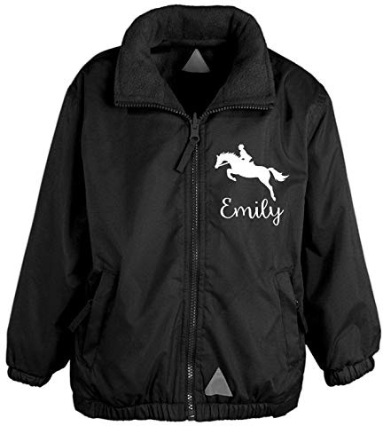 Edward Sinclair | Caballo personalizado con nombre | Chaqueta de equitación para niñas | (Por favor, ve a añadir opciones de regalo, ingresa el nombre en FreeGiftMessageBox o envía un mensaje al