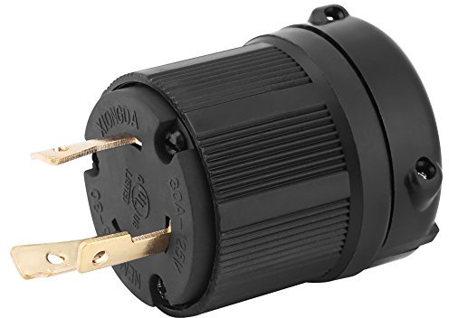 Elektrischer Stecker, NEMA L5-30 30A 125V 3-adriger US-Twist-Lock-Adapter für elektrischen Steckverbinder Europa an US Ideal für den Anschluss an einen Generator mit 125V-Volt-Steckdose