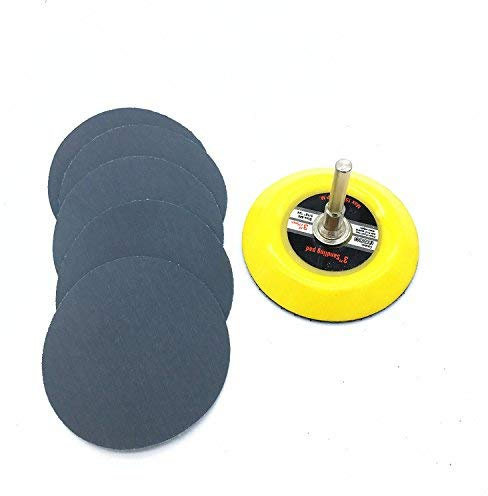 SLRMKK 10ps 75-80mm Disque de ponçage Disque de ponçage Grain 3000-7000 pour Choisir Le Papier avec 1pc 3 Pouces Plaque de Tampon de Polissage abrasif pourbroyeur électrique