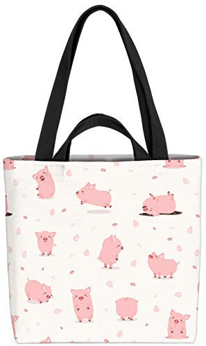 VOID Comic Schweinchen Tasche 33x33x14cm,15l Einkaufs-Beutel Shopper Einkaufs-Tasche Bag