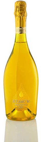 Accademia Prosecco Bottle Rainbow Collection Wine Gift 75cl | Ideal Birthday, Christmas, Anniversary, Celebration, Occasion, Wedding Present - (Yellow)