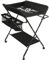 Wickeltisch Klappbarer und tragbarer, Wickelkommode Baby mit Motiv Giraffe, Höhenverstellbar, Wickeltisch mit Rollen 80 * 66 * 98 cm (schwarz)