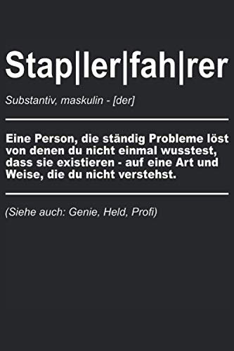 Gabelstapler Fahrer Staplerfahrer Transport Hubwagen Notizbuch