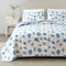 Great Bay Home Bettwäsche-Set für King-Size-Betten, Sommerküstendecke mit Kissenbezügen, Strand, 3-teilig, wendbar, ganzjährig, leicht, nautisch, gesteppt, Bali-Kollektion, blau