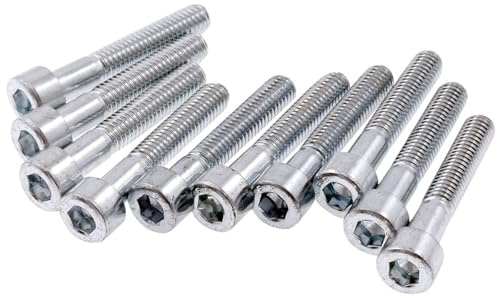 Schrauben Variomatikdeckel M6x35 10x kompatibel mit BAOTIAN BT49QT-10 4T AC | Zur Befestigung des Motordeckels; DIN 912, ISO 4762, Zylinderkopf, 8.8, verzinkt; kompatibel mit BAOTIAN BT49QT-11 4T AC