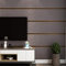 Chbrket Nordic Modern Horizontal and Vertical Stripes Super Thick Deerskin Velvet Non-Woven Wallpaper Living Room Bedroom Room Background Wallpaper Dark Brown 20.8X374.0inches
