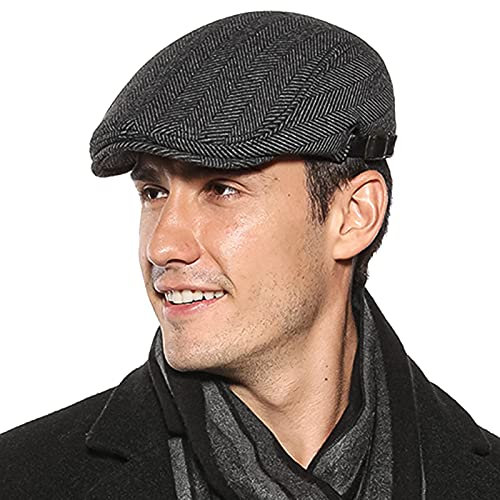Panegy Autumn Winter Knitted Newsboy Peaked Cap