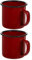 TOYANDONA 2 Stücke Retro Emaille Tasse Emaille Teetasse Kaffeebecher Milchbecher Retro Kaffeetasse Milchtasse Eisen Trinktasse Wassertasse Party Tasse für Outdoor Zuhause Camping Rot