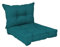 POKAR Loungekissen Stuhlkissen für Stuhl Rattanmöbel Gartenmöbel Kissen, 2er Set (1x Sitzkissen 60x60x10 cm + 1x Rückenlehne 60x40x10 cm), Dunkelgrün