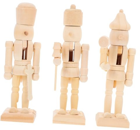 VALICLUD Räuchermännchen Weihnachtsschmuck Soldat Weihnachtsschmuck Unlackiert Figuren für Kinder Weihnachten Basteln