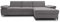 DOMO. collection Ecksofa Curacao, Schlafsofa mit Federkern und Armlehnfunktion in L-Form, Couch mit Schlaffunktion, Sofa, Polsterecke 297 x 160 x 84 cm (BxTxH), dunkelgrau