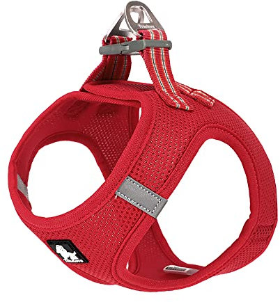 True Love Hundegeschirr, weiches Air-Mesh, verstellbar, reflektierend, Haustierweste für kleine und mittelgroße Rassen, Größe S, Rot