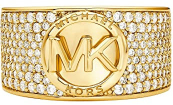 Michael Kors - Premium Metallic Muse Cocktailring aus goldfarbenem Messing für Damen, MKJ80637108