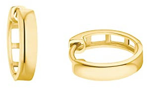 Amor Creolen Mädchen Kinder Ohrschmuck, 1,2 cm, Gold, Kommt in Schmuck Geschenk Box,