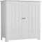 Lucn Armario para fregadero de baño, Mueble de Almacenaje con doble puerta y estante ajustable, color blanco