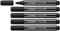 Stabilo Pen 68 MAX - Pennarello Premium a tratto doppio (1 + 5 mm) - Confezione da 5 - Nero