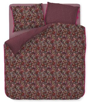 PiP Studio Bettwäsche Tutti i Fiori Dark red 1 Bettbezug 200 x 200 cm + 2 Kissenbezüge 80 x 80 cm