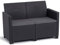 Keter 08 Claire 2-Sitzer-Sofa, Graphit/Grau