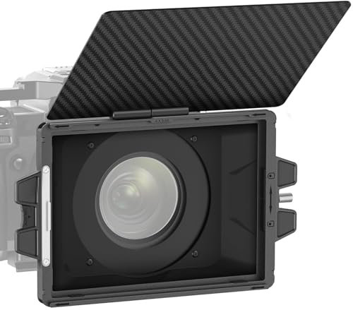 NEEWER Mini Matte Box mit einem 4 x5,65 Filterfach, Kohlefaser Flagge, 4 kreisförmigen Objektivringadaptern (67/72/77/82mm), kompatibel mit SmallRig, K&F, TIFFEN Filter, PG002
