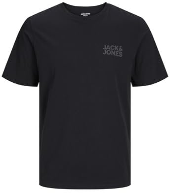 JACK & JONES Men's Jjecorp Logo Tee SS O-Neck Noos T-Shirt, Black 6, L