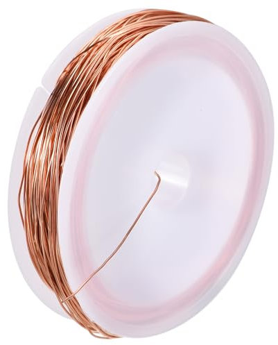 uxcell 99.9% Soft Copper Wire(28 Gauge, 98 FT), 0.06 Pound Spool Pure Copper Wire for Jewelry Making, Craft, Decorations