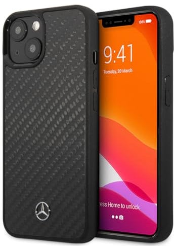 Mercedes-Benz MEHCP15SRCABK Hülle für iPhone 15 6.1'' Schwarz hardcase Carbon Fiber Dynamic
