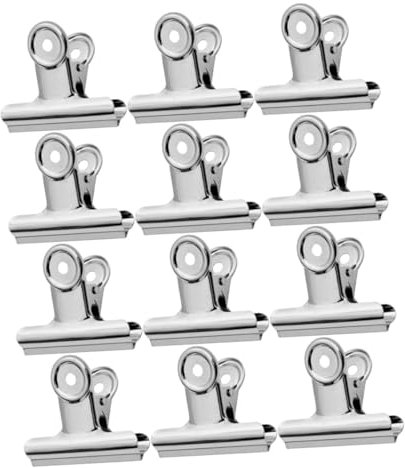 FRCOLOR 12pezzi Clip Fissaggio Unghie Metallo Regolabili Per Nail Art e Manicure Professionale Per Curing Gel e Forme Unghie Pratico e Facile Da Usare Adatto Per Salone e Uso Personale