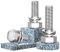 Lot de 5 vis à tête hexagonale M12 x 35 en acier inoxydable, rondelles plates et de verrouillage, entièrement filetées par boulon ; boulons hexagonaux en acier inoxydable avec rondelles plates et