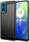 Wookfiss Cover per Motorola Moto Moto G24/G04 Silicone Custodia,TPU Design in Fibra di Carbonio Originale Custodia Nero Cover,Antiurto Antigraffi Sottile