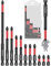 Tomorotec 11PCS Magnetic Phillips Screwdriver Drill Bit Set - Anti-Slip, Shock-Absorbent, Compatible with Impact & Electric Screwdrivers (Red)