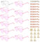 Lunriwis 33 Stück JGA Brille Team Braut Armbänder，11 Stück Herz Sonnenbrille+11 Stück Bride Tattoo Aufkleber+11 Stück Bride Armband, JGA Deko Accessoires für Hochzeitsfeierdekorationen（rosa）